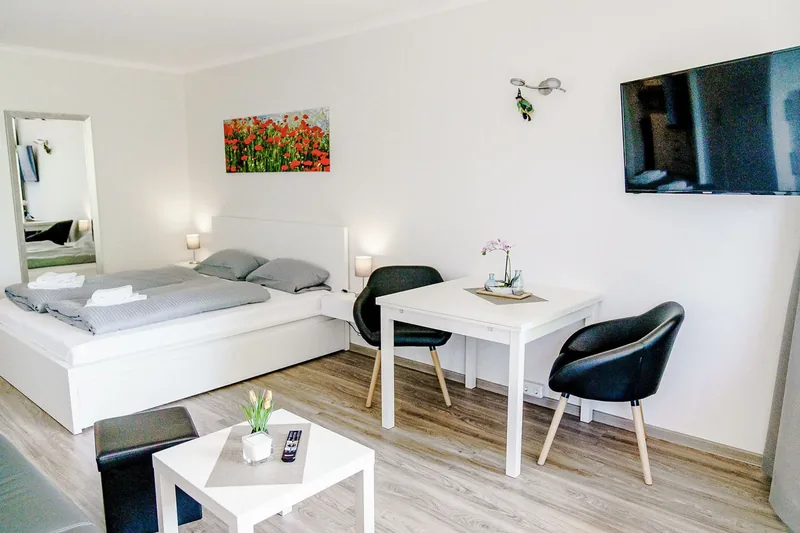 Wohnraum der Kranichblick Suite