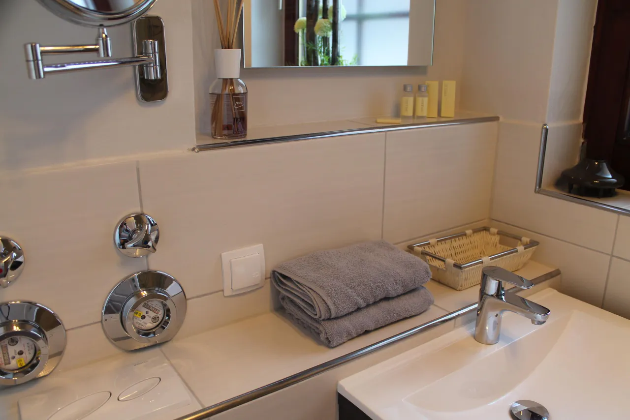 Badezimmer (Waschbereich) – Bocksbergblick Ausspann in Hahnenklee