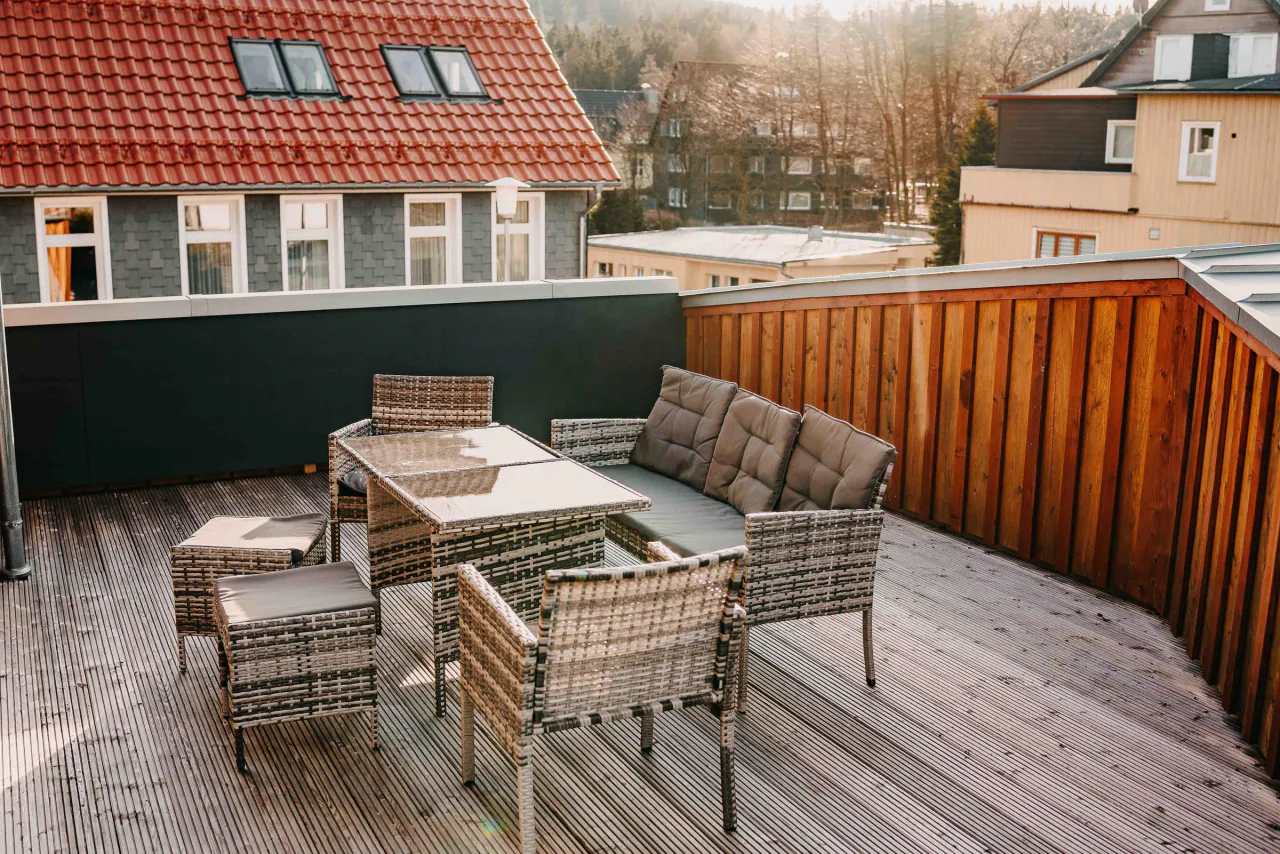 Balkon mit Loungemöbeln – Sonneneck 1 in Hahnenklee