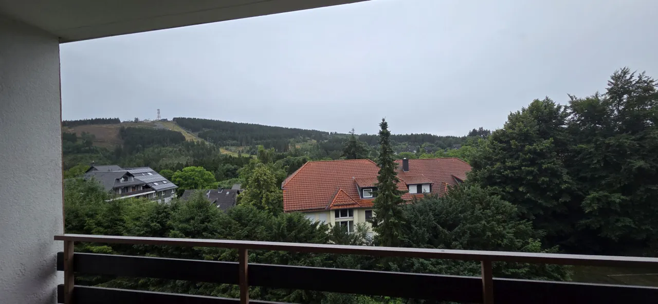 Aussicht vom Balkon (Landschaft) – Theos in Hahnenklee